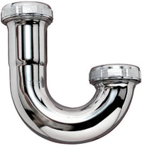 Sink Trap J Drain Pipe, Satin Nickel, 20-Ga., 1.5 x 1.5-In.