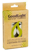 Goodlight Natural Candles Tl5-6 White Unscented Tea Light Candles 6 Count