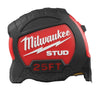 Milwaukee  STUD  25 ft. L x 2.24 in. W Closed Case  Tape Measure  Red  1 pk