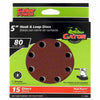 Gator 5 in. Aluminum Oxide Hook and Loop Sanding Disc 80 Grit Medium 15 pk