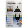 MAXSA Innovations Motion-Sensing LED Black Dimmable Outdoor Light Fixture Battery Powered