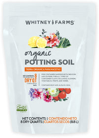 Whitney Farms 10101-71601 8 Quart Organic Potting Soil 0.15-0.10-0.15