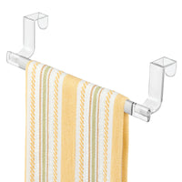 iDesign Metro Brushed Clear Over the Cabinet Towel Bar 9 in. L Aluminum/Plastic