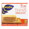 Wasa Sesame & Sea Salt Flatbread Thins  - Case of 10 - 6.7 OZ