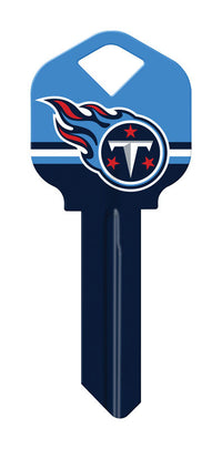 Hillman Tennessee Titans Painted Key House/Office Universal Key Blank Single (Pack of 6).