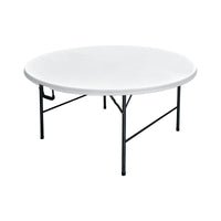 Living Accents 60 in. W X 60 in. L Round Fold-in-Half Table