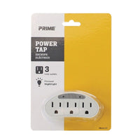 Prime Grounded 3 outlets Outlet Tap 1 pk