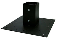 Mail Boss Galvanized Steel Black 8-1/2 in.   W X 8-1/2 in.   L Mailbox Base Plate