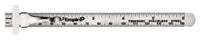 Empire  6-1/8 in. L x 1/2 in. W Stainless Steel  Precision Pocket Rule  SAE