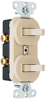 Ivory 2-Single-Pole Combo Switch