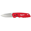 Milwaukee Fastback Red Press and Flip Folding Pocket Knife 7.5 in. L