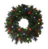 Celebrations 26 in.   D LED Prelit Decorated Multi Cedar Pine Designer Wreath (Pack of 4)