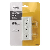 Prime Grounded 6 outlets Outlet Tap 1 pk