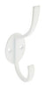 National Hardware N806-826 5-1/2" White Modern Coat & Hat Hook