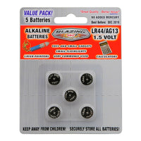 Blazing Voltz Alkaline AG13/357 1.5 V Electronics Battery LR44/AG13 5 pk (Pack of 24)