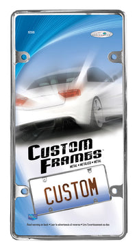 Custom Accessories Silver Metal License Plate Frame