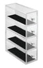 iDesign 4 drawer Clear/Black Drawer 10 in. H X 2.75 in. W X 7 in. D Stackable