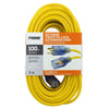 Prime Outdoor 100 ft. L Yellow Extension Cord 12/3 SJTW