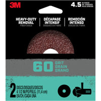 3m Fbrdisc4.5in60 4.5 Heavy Duty Removal 60 Grit Fiber Discs 2 Count