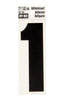 Hy-Ko 3 in. Reflective Black Vinyl Number 1 Self-Adhesive 1 pc. (Pack of 10)