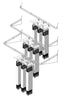 Southern Imperial  1.25 in. H x 7 in. W x 16 in. L Silver  Organizer Rack