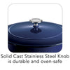 4 Qt Enameled Cast-Iron Series 1000 Covered Braiser - Gradated Cobalt