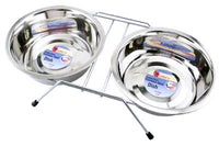 Double Diner Pet Bowl, Stainless Steel