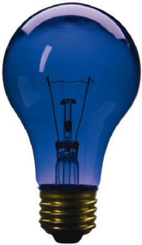 Transparent Party Light Bulb, Blue, 25-Watts (Pack of 6)