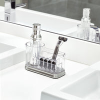 iDesign Clear Plastic/Stainless Steel Vanity Orgainizer