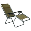 Living Accents 1 person Black Steel Relaxer Chair Taupe