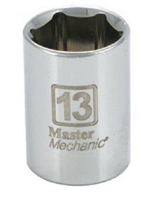 Metric Shallow Socket, 6-Point, 1/4-In. Drive, 13mm