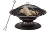 Living Accents  Round Pedestal  Wood  Fire Pit  19 in. H x 29 in. W x 29 in. D Steel