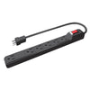 Stanley 3 ft. L 6 outlets Power Strip Black