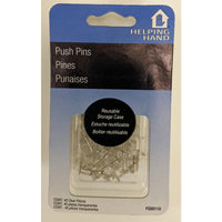 Helping Hand 50110 Clear Push Pins (Pack of 3)