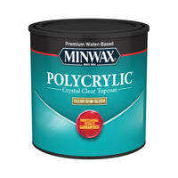 Minwax Semi-Gloss Clear Polycrylic 0.5 Pt.