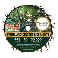 LED Twinkling Cluster Rice Light Set, Warm White, 448-Ct., 10-Ft.