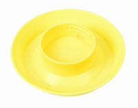 Chick Fount Base Waterer, Screw-On, Yellow, 1-Qt. (Pack of 6)