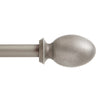 Kenney Baldwin Pewter Silver Egg Curtain Rod 28 in. L X 48 in. L