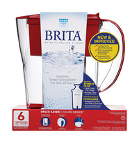 Brita  6-8oz cup  Red  Space Saver Pitcher