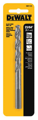 23/64-In. Black Oxide Drill Bit