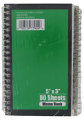 Norcom 77904-72 5 X 3 Memo Book Assorted Colors