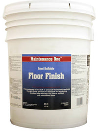 Floor Finish, Semi-Buffable, 5-Gallons