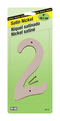 Hy-Ko 4 in. Gray Nickel Number 2 Nail-On 1 pc. (Pack of 10)