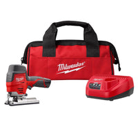 Milwaukee M12 12 V 1.5 A 2800 SPM Red Cordless T Shank Pistol Grip Jig Saw Kit