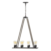 Globe Electric Matte Brown 8 lights Chandelier