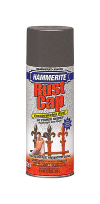 Hammerite Rust Cap 41145 12 Oz Gray Hammered Finish Enamel Spray Paint (Case of 6)