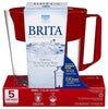 Brita 36090 5 Cup Red Soho Pitcher Water Filtration System