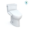 TOTO® Drake® WASHLET®+ Two-Piece Elongated 1.28 GPF Universal Height TORNADO FLUSH® Toilet with C2 Bidet Seat, 10 Inch Rough-In, Cotton White - MW7763074CEFG.10#01