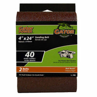 Gator 24 in. L X 4 in. W Aluminum Oxide Sanding Belt 40 Grit Extra Coarse 2 pc