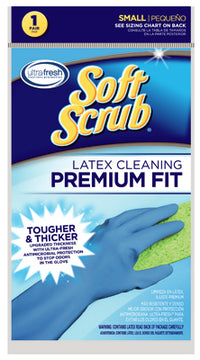 Soft Scrub Latex Cleaning Gloves S Blue 1 pk